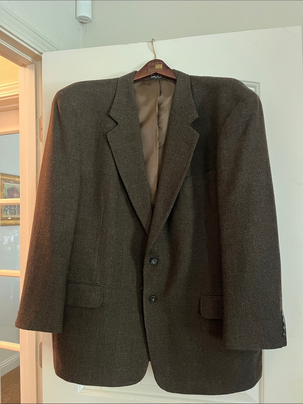 Alfani Men's Dark Brown Textured Sport Coat